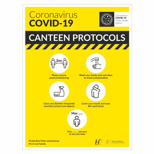 COVID19 Signage Canteen Protocols